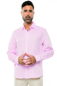 Long Sleeve Yarn Dye Linen Shirt